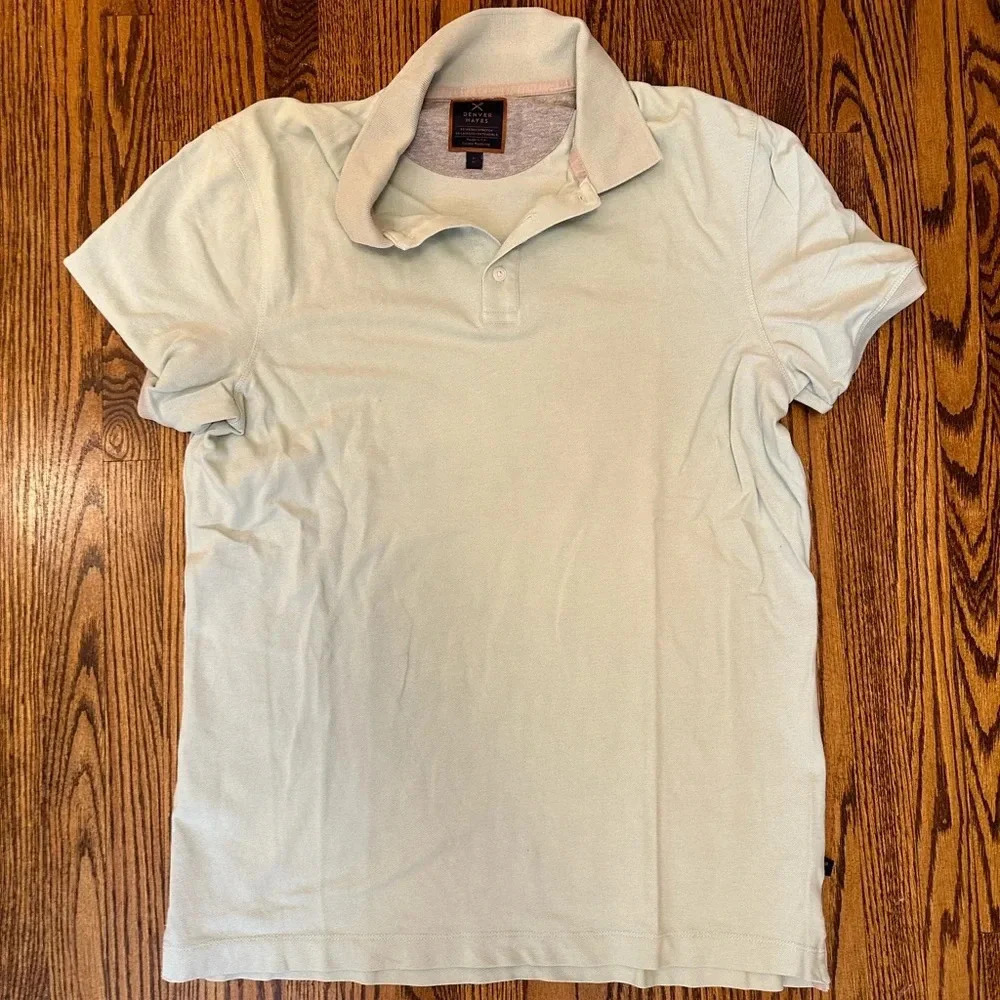 Denver Hayes Modern Fit Stretch Polo Sz M Mint Green